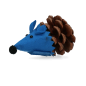 Mobile Preview: Forest Friends Maus Blau, hergestellt aus einem echten Tannenzapfen und natürlichem Felz
